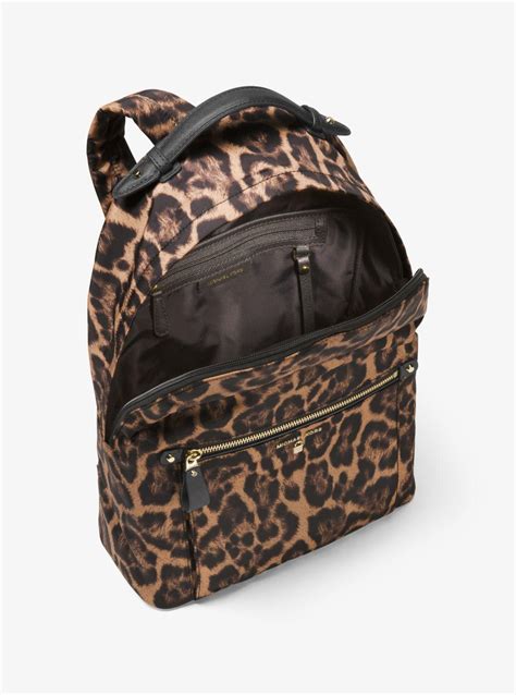 michael kors nylon kelsey large backpack black|kelsey leopard backpack.